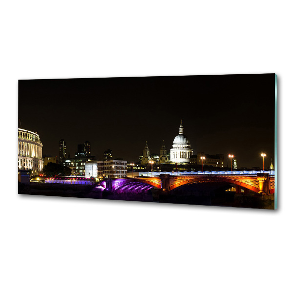 Achterwand keuken De brug 's nachts