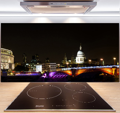 Achterwand keuken De brug 's nachts