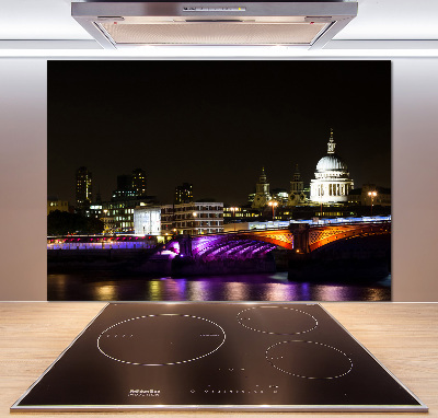 Achterwand keuken De brug 's nachts