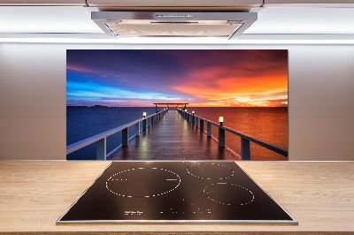 Keuken achterwand Houten brug