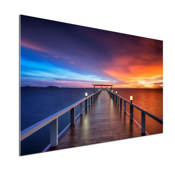 Keuken achterwand Houten brug