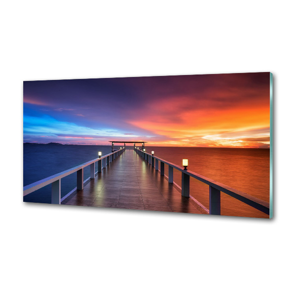 Keuken achterwand Houten brug