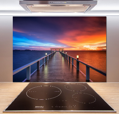 Keuken achterwand Houten brug