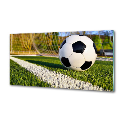 Spatscherm keuken De bal ligt in het doel.