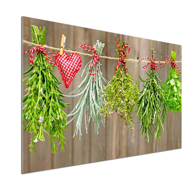 Spatplaat keuken Kruiden aan een touwtje