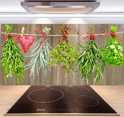 Spatplaat keuken Kruiden aan een touwtje