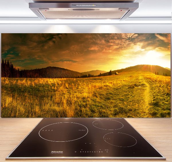 Glazen achterwand keuken Panorama van het Tatragebergte