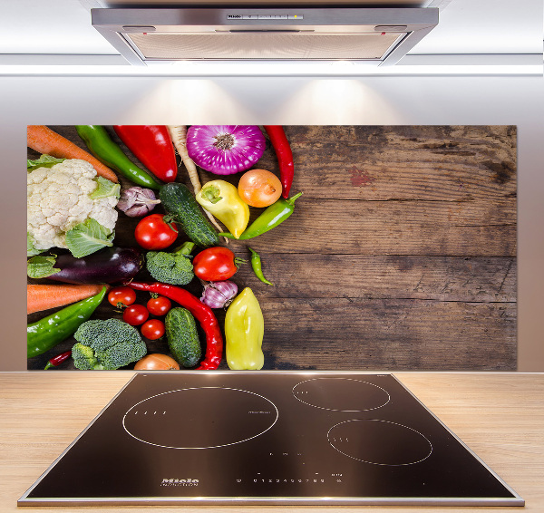 Spatscherm keuken Groenten