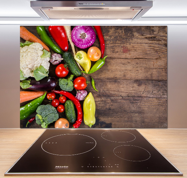 Spatscherm keuken Groenten