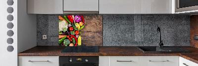 Spatscherm keuken Groenten