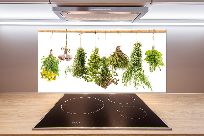 Spatplaat keuken Kruiden aan een touwtje