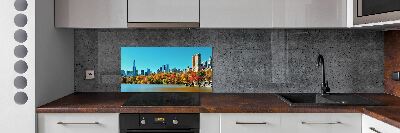 Spatplaat keuken New York in de herfst