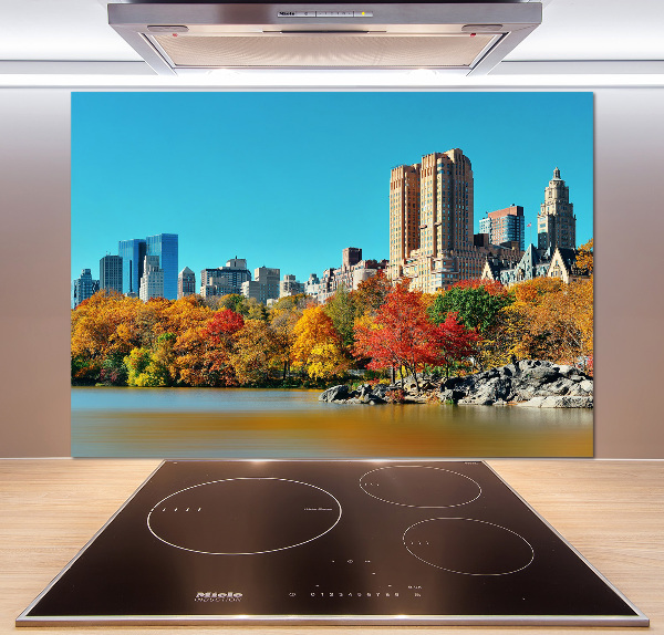 Spatplaat keuken New York in de herfst
