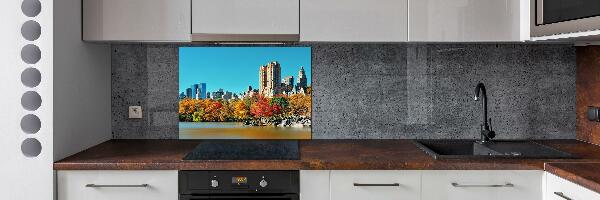Spatplaat keuken New York in de herfst