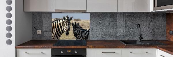 Spatplaat keuken Twee zebra's