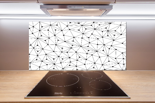 Glazen achterwand keuken Lijnen en cirkels