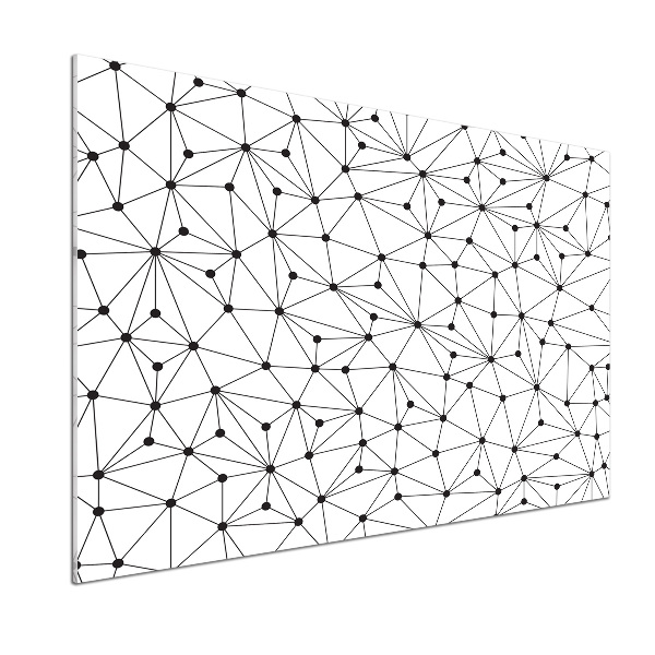 Glazen achterwand keuken Lijnen en cirkels