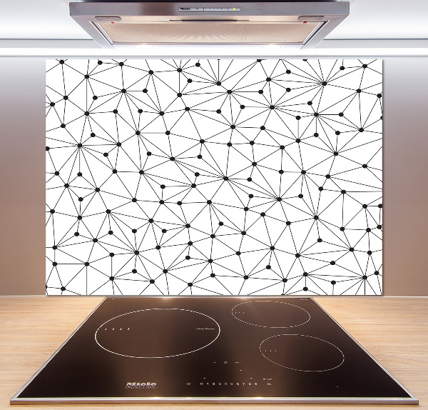 Glazen achterwand keuken Lijnen en cirkels