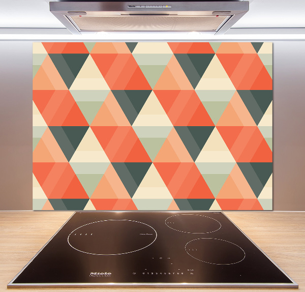 Spatscherm keuken Geometrische achtergrond