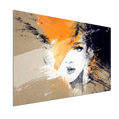 Spatplaat keuken Portret van een vrouw