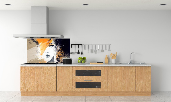 Spatplaat keuken Portret van een vrouw