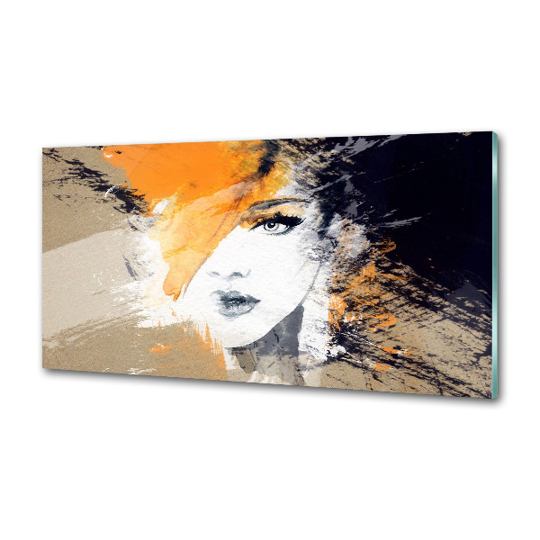 Spatplaat keuken Portret van een vrouw