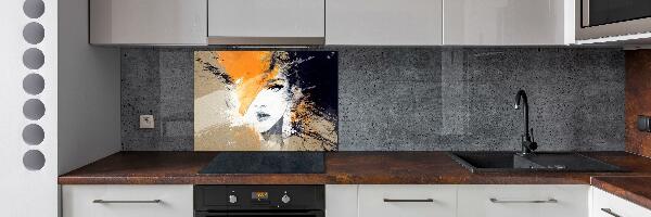 Spatplaat keuken Portret van een vrouw