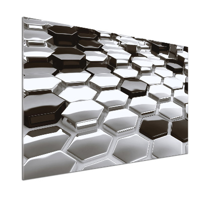 Glazen achterwand keuken 3D-abstractie