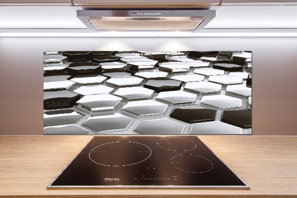 Glazen achterwand keuken 3D-abstractie