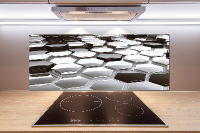 Glazen achterwand keuken 3D-abstractie