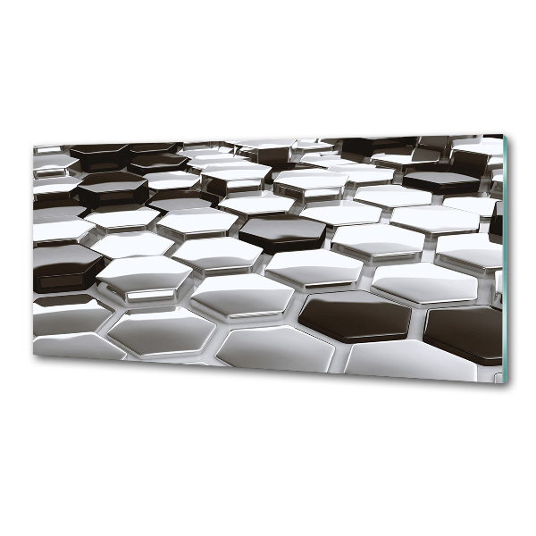 Glazen achterwand keuken 3D-abstractie