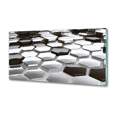 Glazen achterwand keuken 3D-abstractie