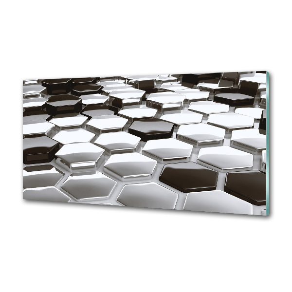 Glazen achterwand keuken 3D-abstractie