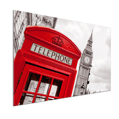 Glazen achterwand keuken Openbare telefoon