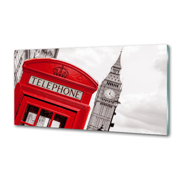 Glazen achterwand keuken Openbare telefoon