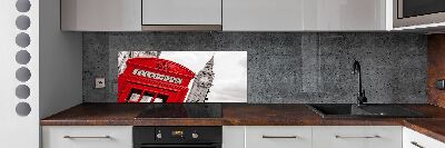 Glazen achterwand keuken Openbare telefoon