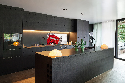 Glazen achterwand keuken Openbare telefoon