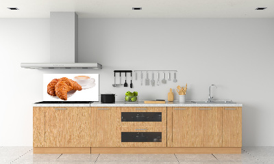Achterwand keuken Croissants en koffie