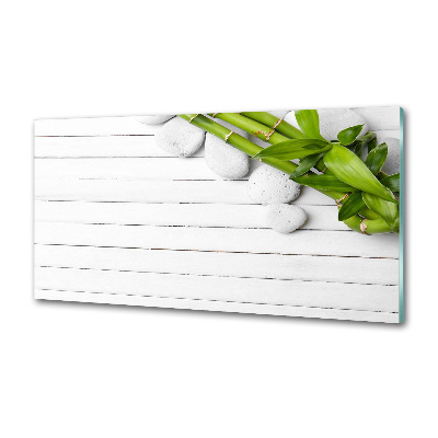 Glazen achterwand keuken Bamboe