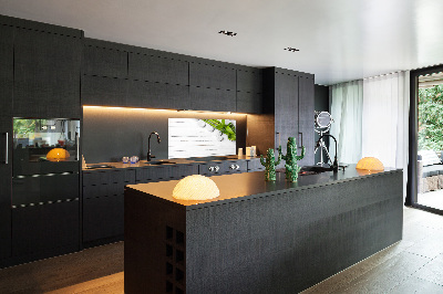 Glazen achterwand keuken Bamboe