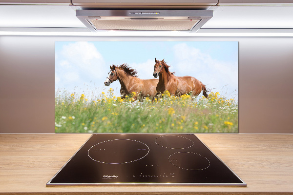 Keuken achterwand Twee paarden in galop