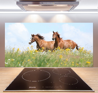 Keuken achterwand Twee paarden in galop