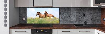 Keuken achterwand Twee paarden in galop