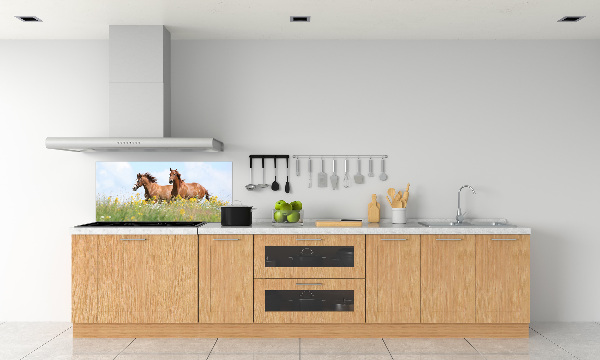 Keuken achterwand Twee paarden in galop