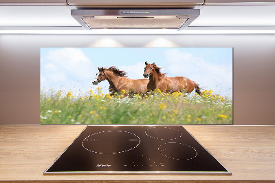 Keuken achterwand Twee paarden in galop