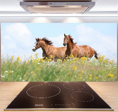 Keuken achterwand Twee paarden in galop