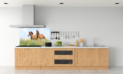 Keuken achterwand Twee paarden in galop