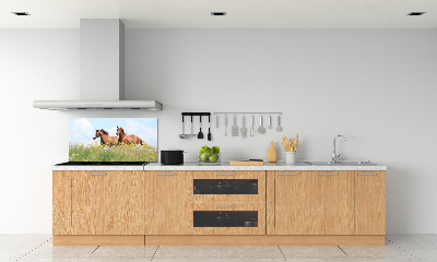 Keuken achterwand Twee paarden in galop