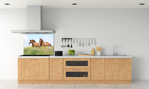 Keuken achterwand Twee paarden in galop