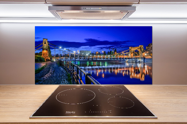 Achterwand keuken Wrocław 's nachts